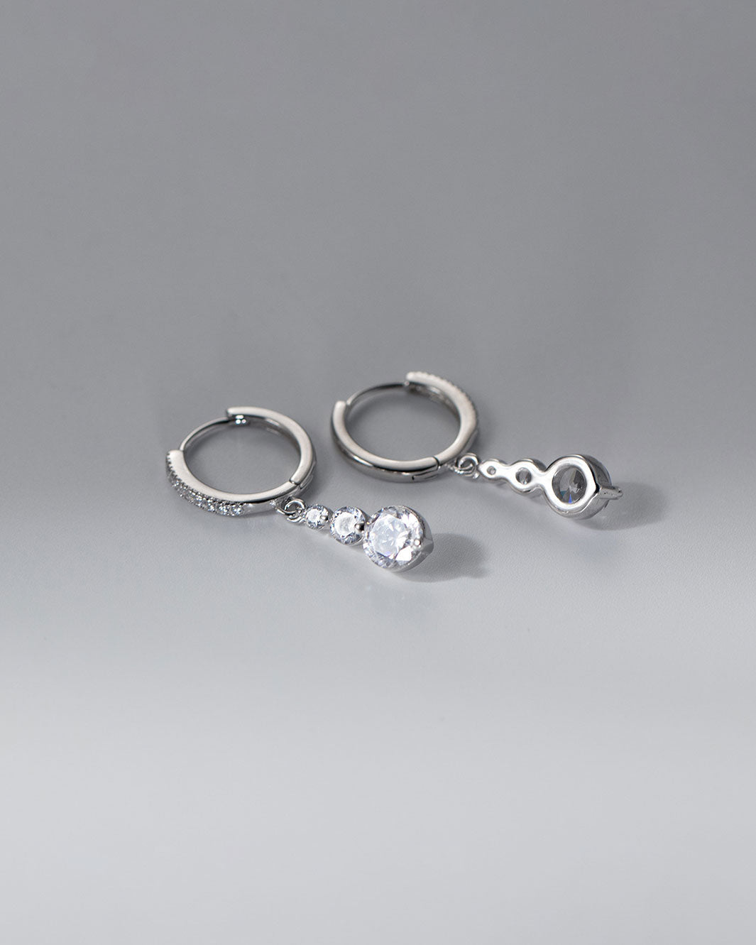 Olivia Trio Drop Hoop Earrings