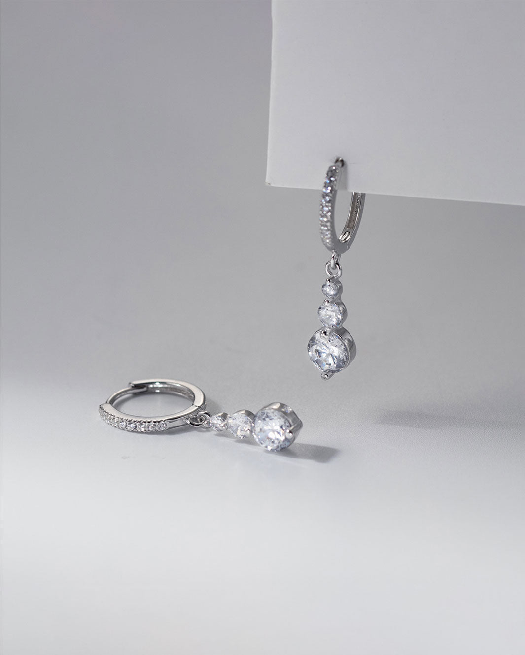 Olivia Trio Drop Hoop Earrings