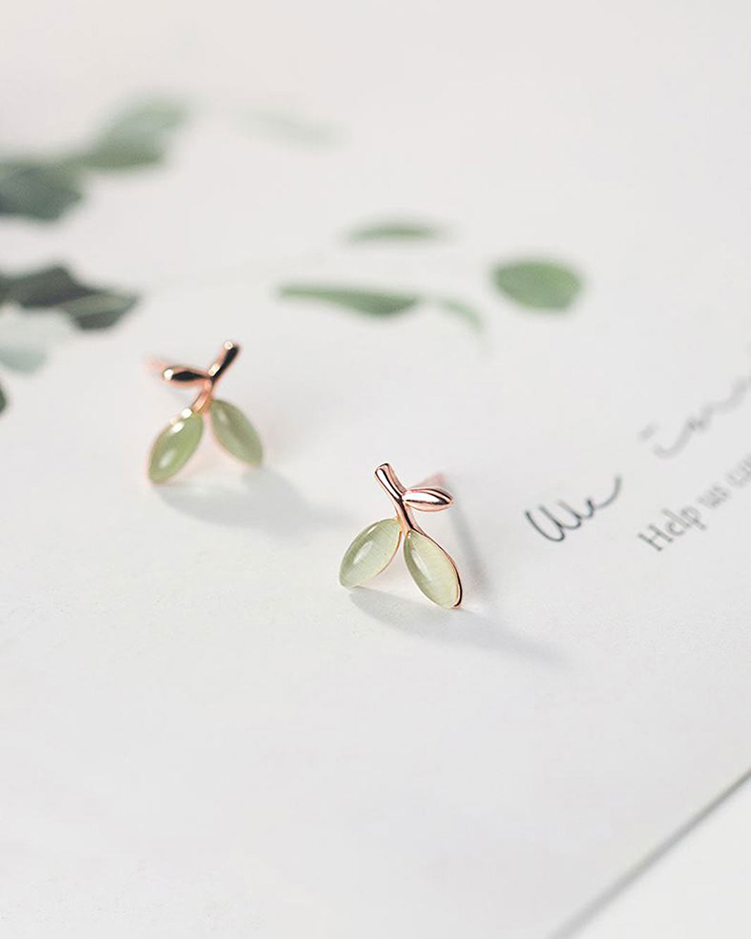 Olive Branch Stud Earrings