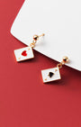 Lucky Ace Charm Drop Earrings
