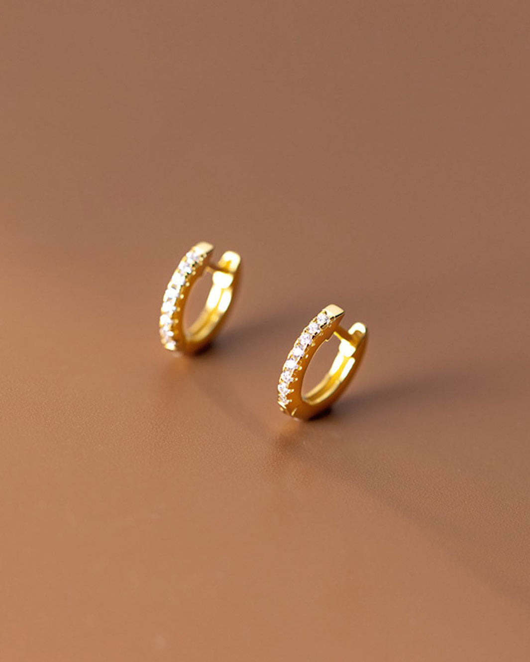 Remi Round Huggie Hoop Earrings
