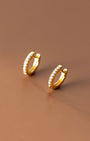 Remi Round Huggie Hoop Earrings