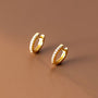 Remi Round Huggie Hoop Earrings
