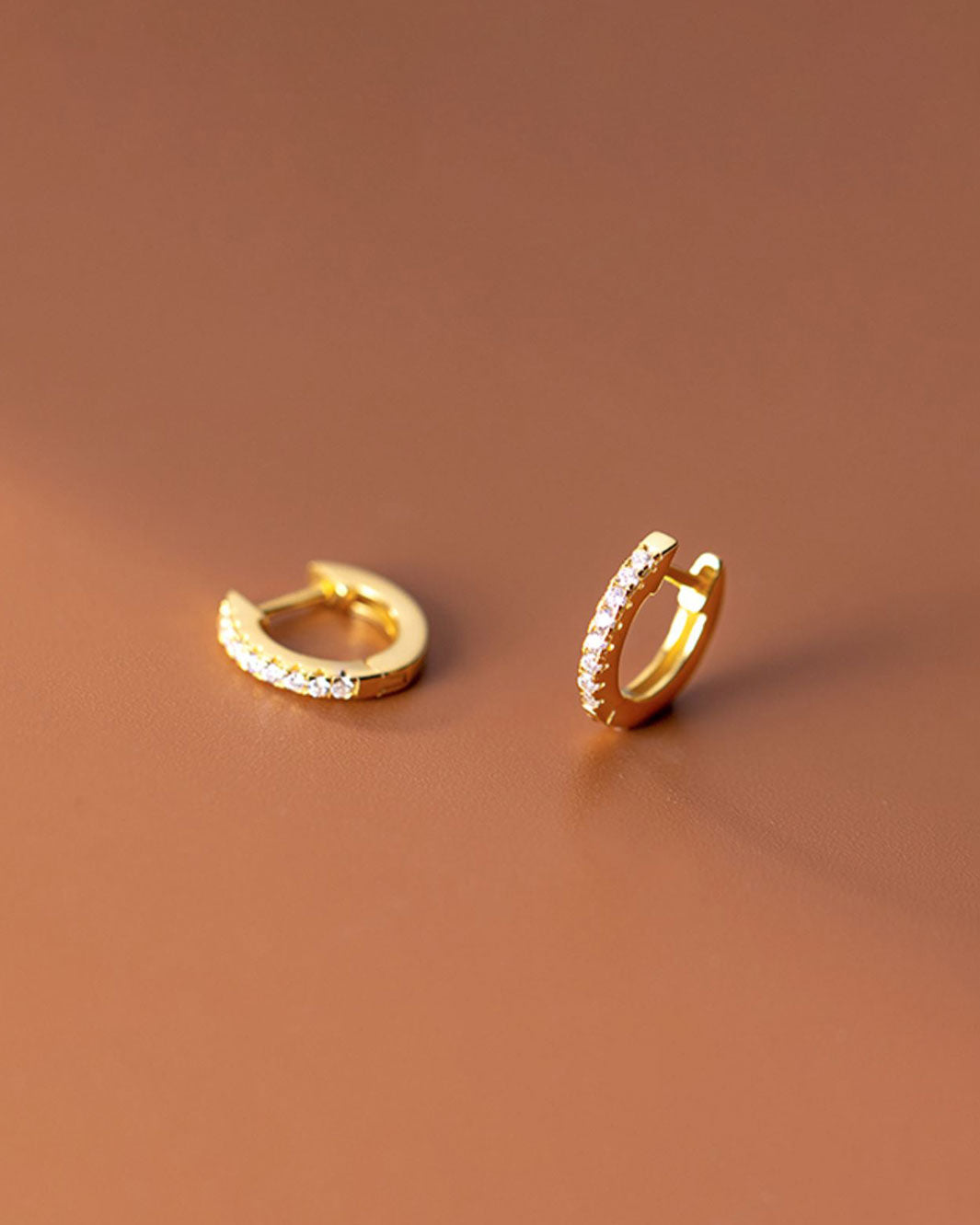 Remi Round Huggie Hoop Earrings