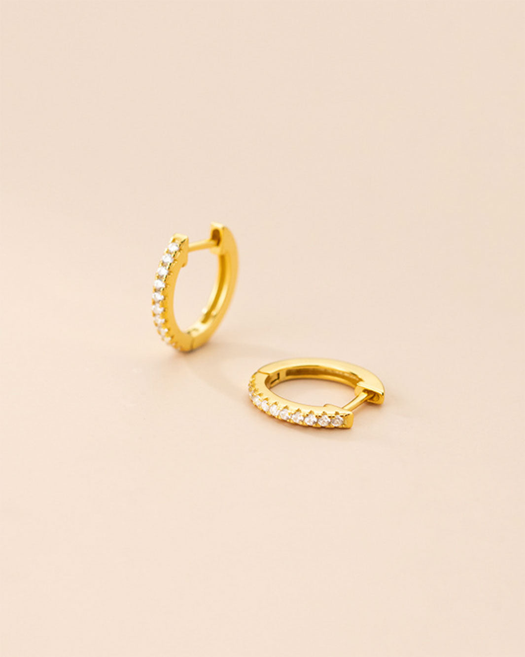 Remi Round Huggie Hoop Earrings