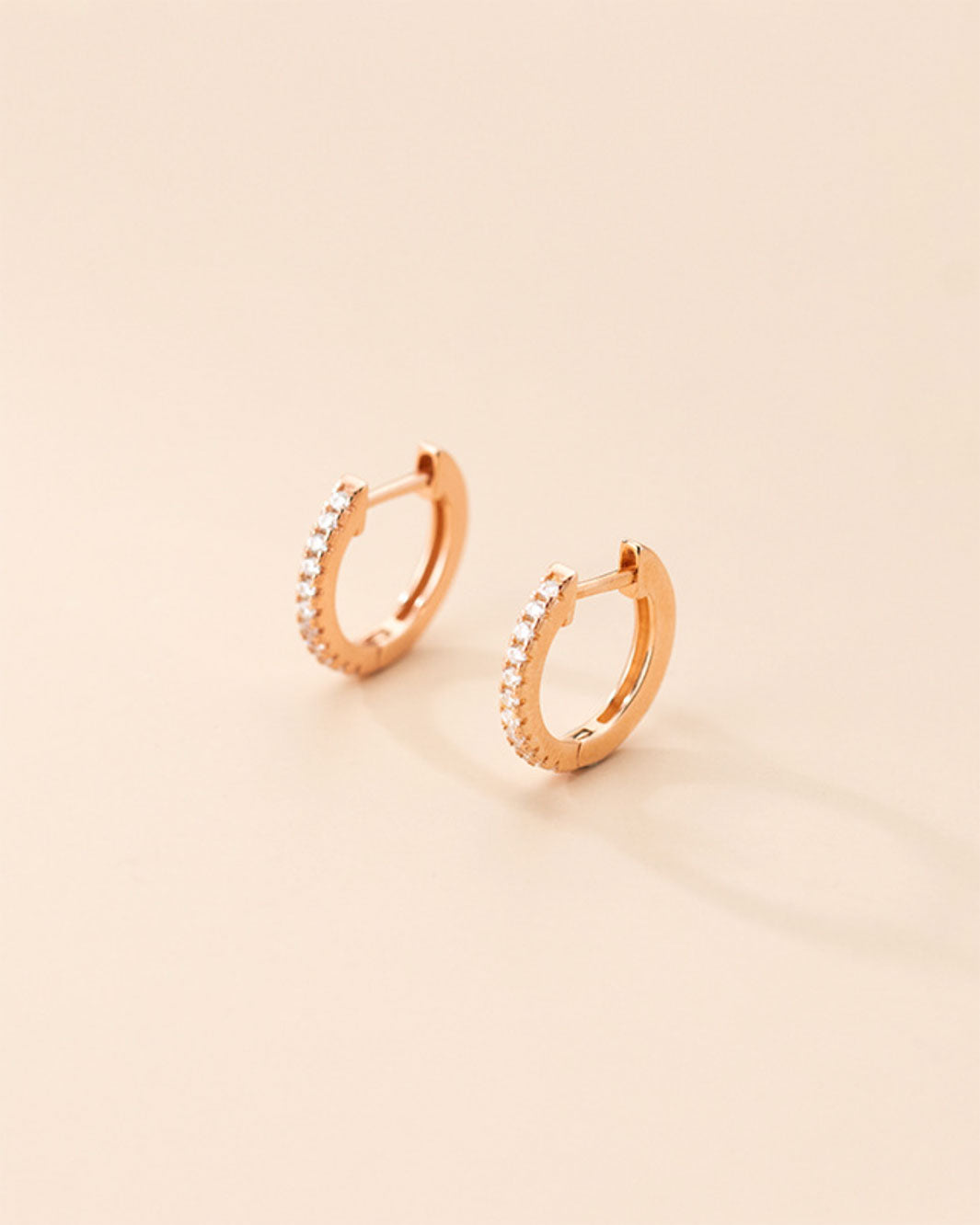 Remi Round Huggie Hoop Earrings