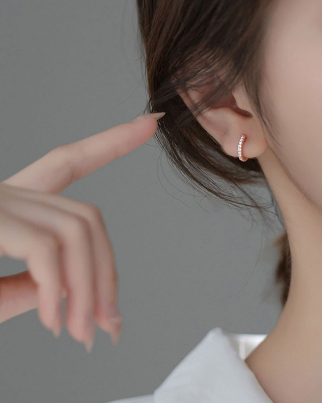 Remi Round Huggie Hoop Earrings