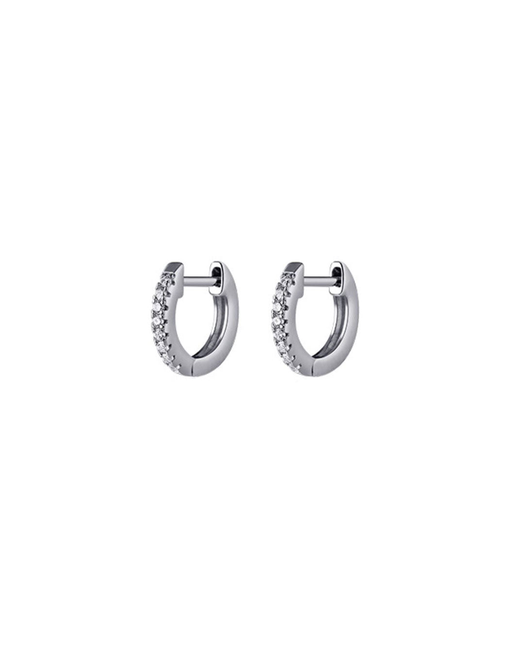Remi Round Huggie Hoop Earrings