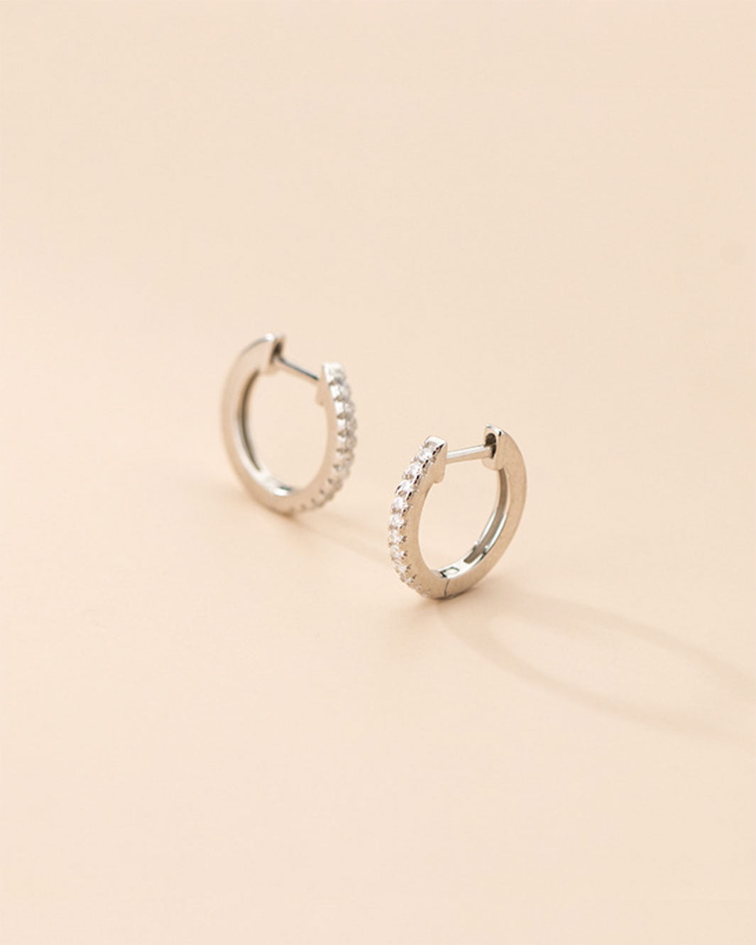 Remi Round Huggie Hoop Earrings