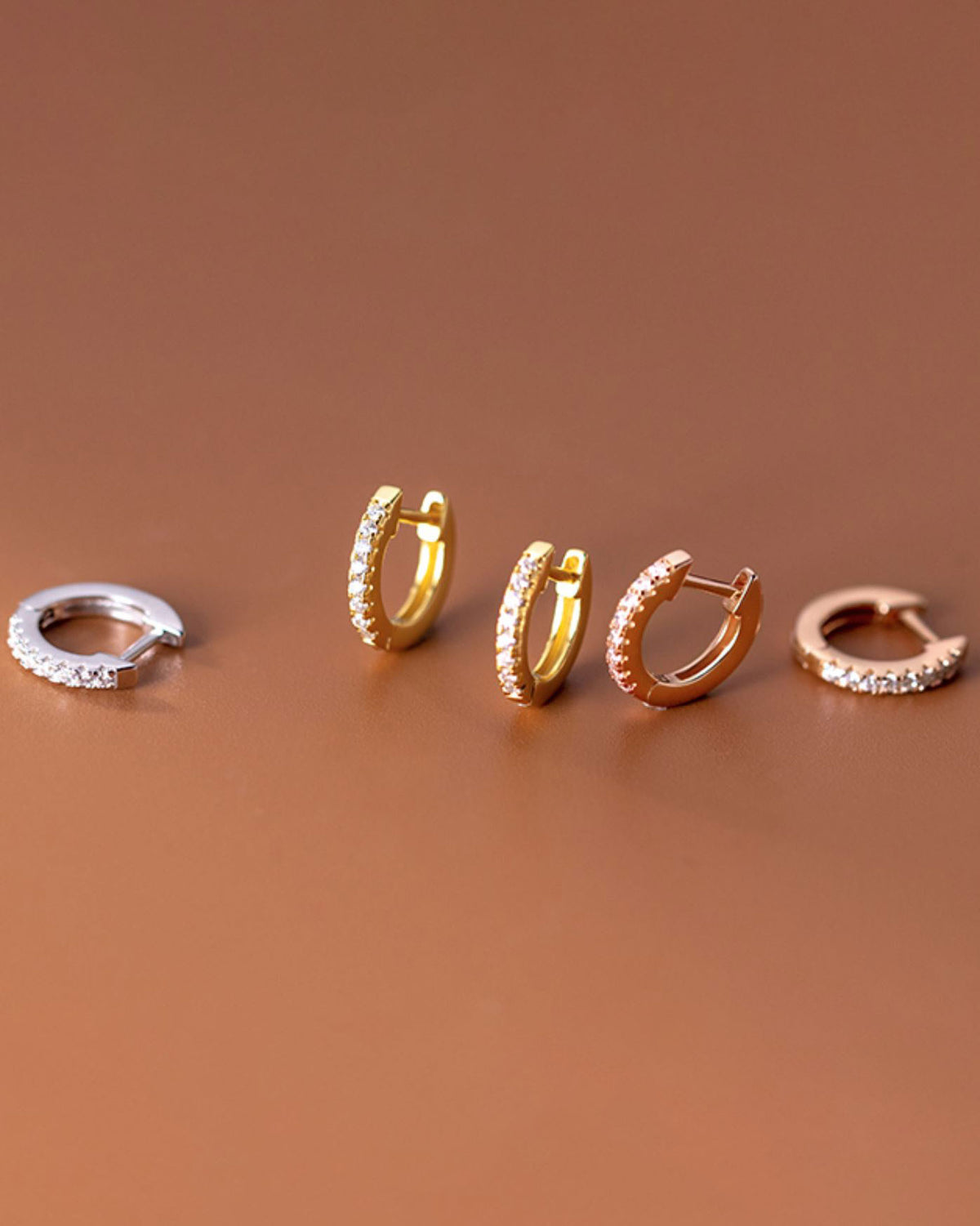 Remi Round Huggie Hoop Earrings