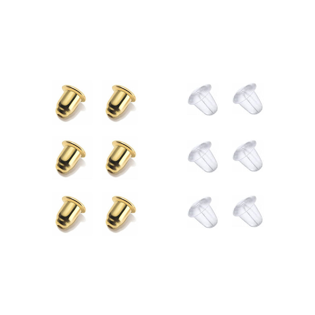 Disc & Silicon Mixed Earring Backs 12-Pack