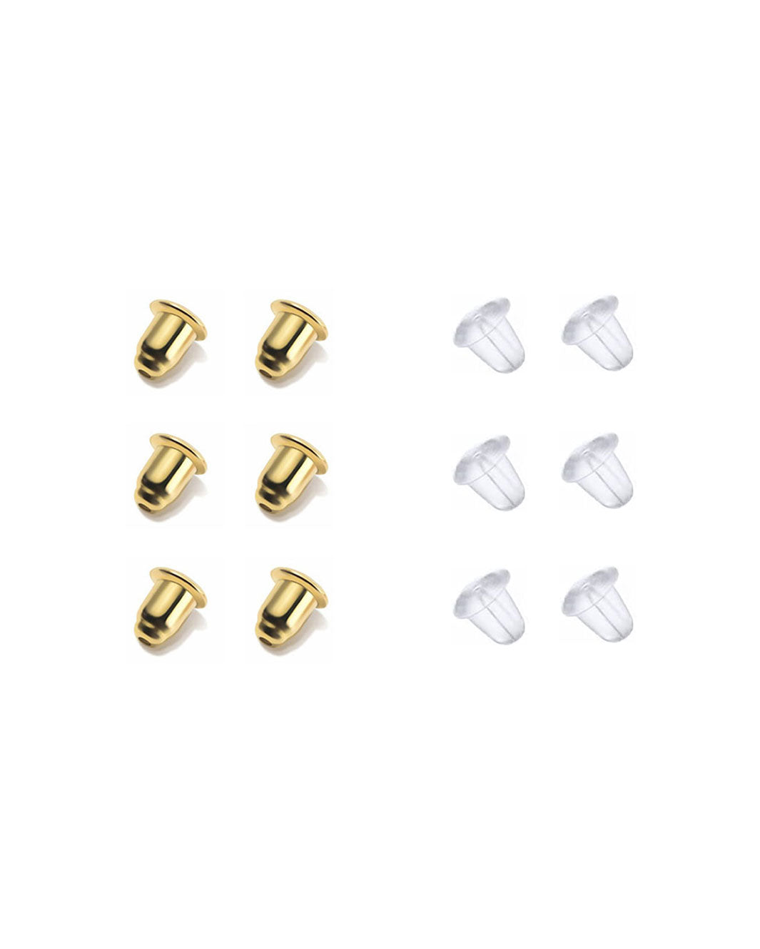 Disc & Silicon Mixed Earring Backs 12-Pack