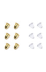 Disc & Silicon Mixed Earring Backs 12-Pack