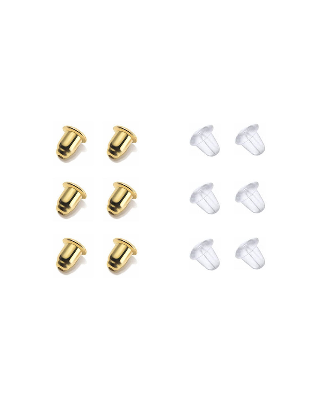 Disc & Silicon Mixed Earring Backs 12-Pack