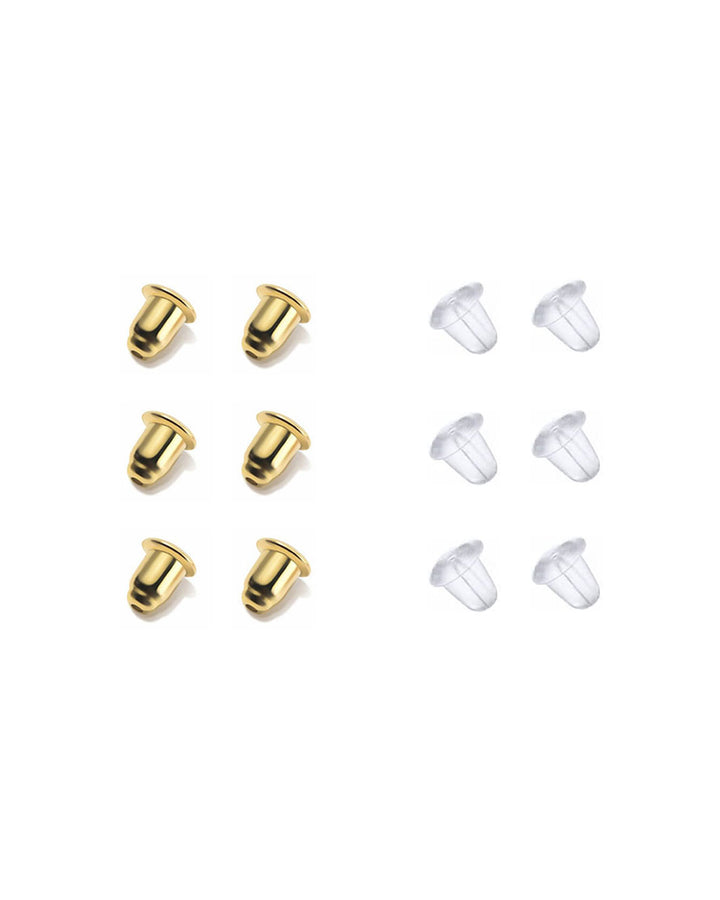 Disc & Silicon Mixed Earring Backs 12-Pack