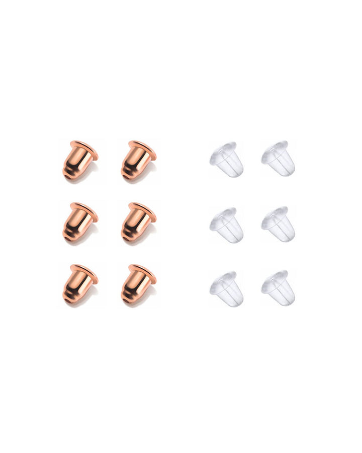 Disc & Silicon Mixed Earring Backs 12-Pack