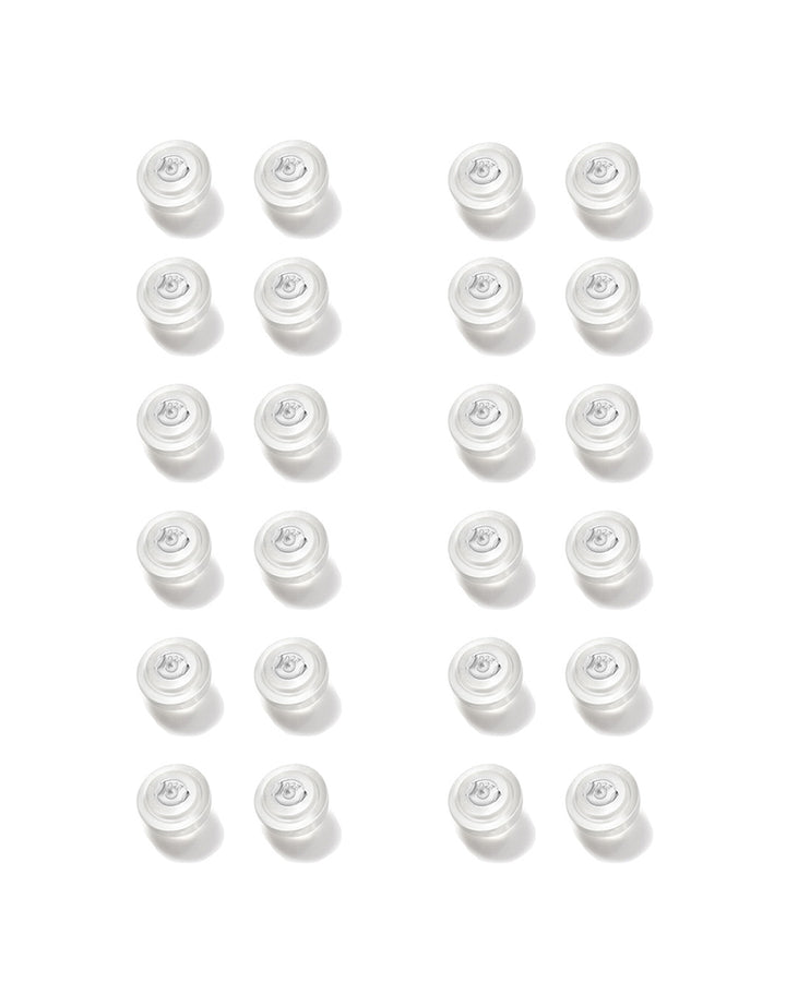 Semicircular Silicon Earrring Backs 24-Pack