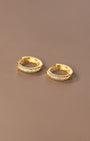 Classic Diamante Pave Hoop Earrings