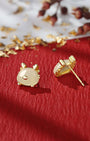 Auspicious Cute Dragon Stud Earrings