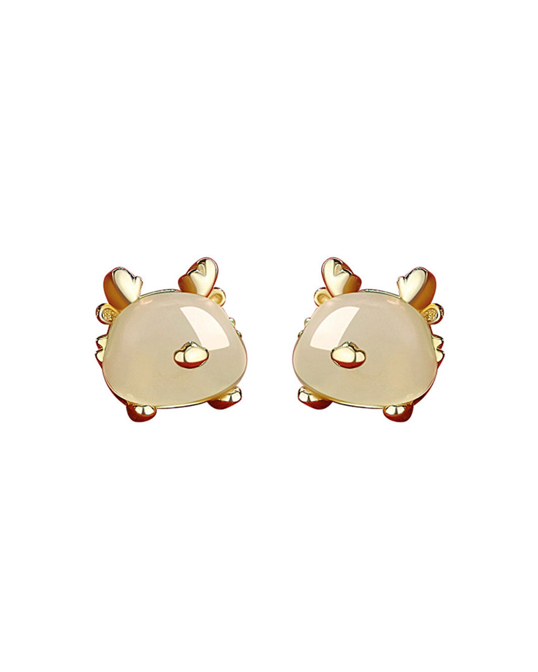 Auspicious Cute Dragon Stud Earrings