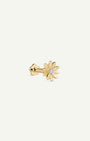 14K Solid Gold Daisy Diamond Flatback Earring