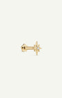 14K Solid Gold Celestial Diamond Flatback Earring
