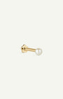 14K Solid Gold Classic Pearl Flatback Earring