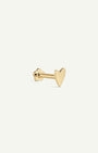 14K Solid Gold Sweet Heart Flatback Earring