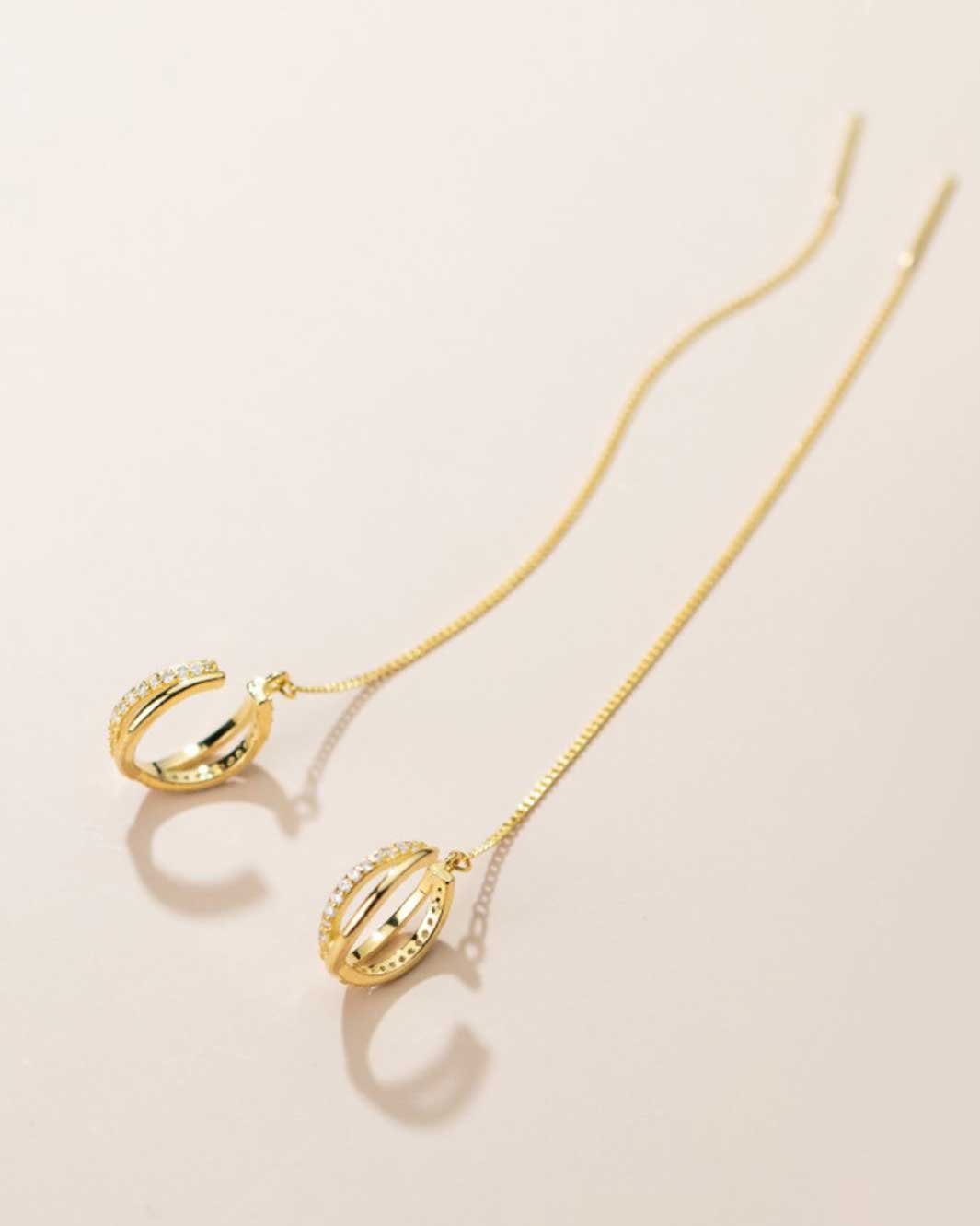 Melody Diamond Ear Cuffs and Threader Earrings