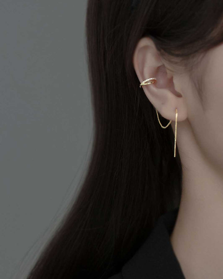 Melody Diamond Ear Cuffs and Threader Earrings