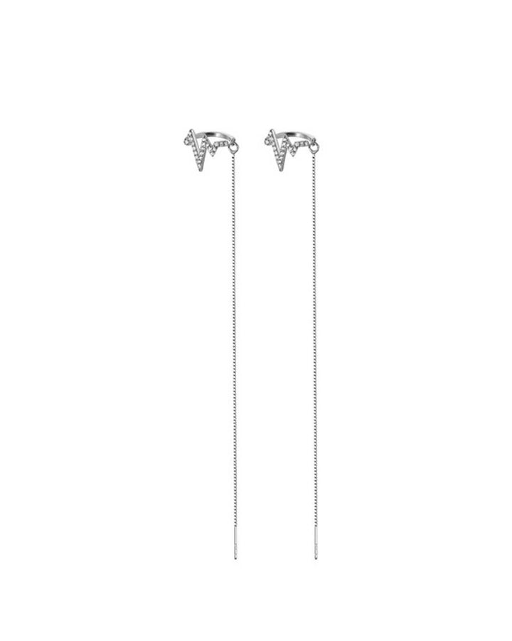 Diamante Heartbeat Ear Cuffs and Threader Earrings