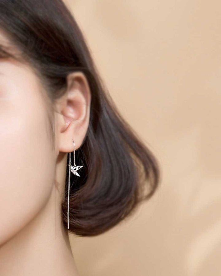 Orizuru Threader Earrings