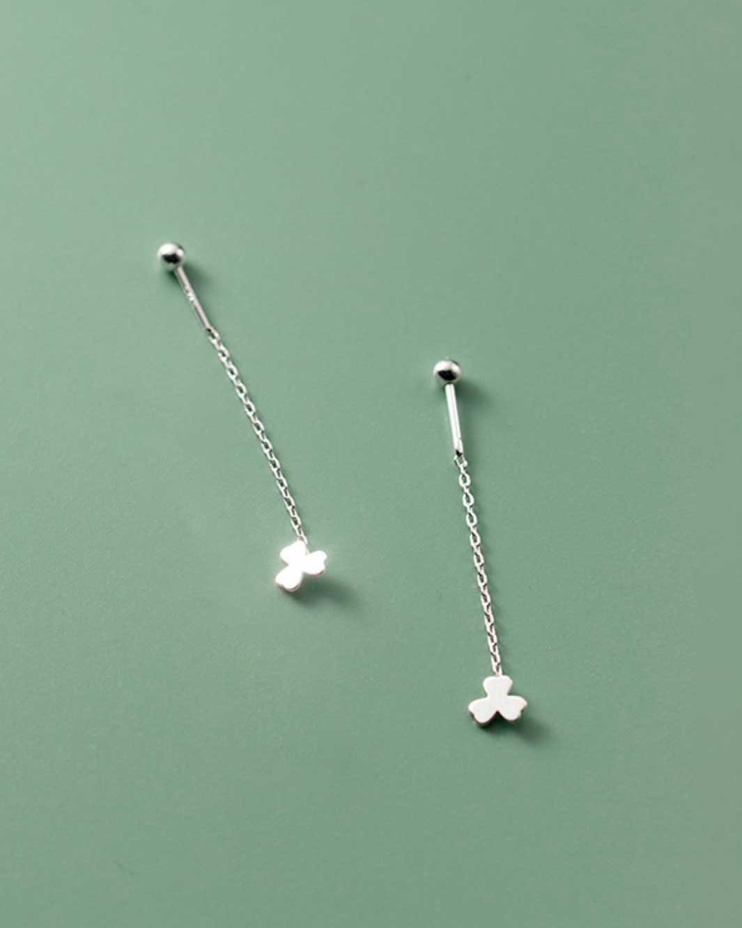 Clover Charm Threader Earrings