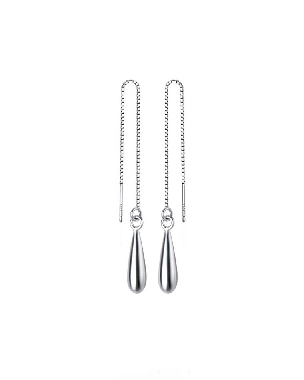 Droplet Charm Threader Earrings