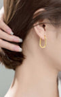 Oval Statement Hoop Earrings