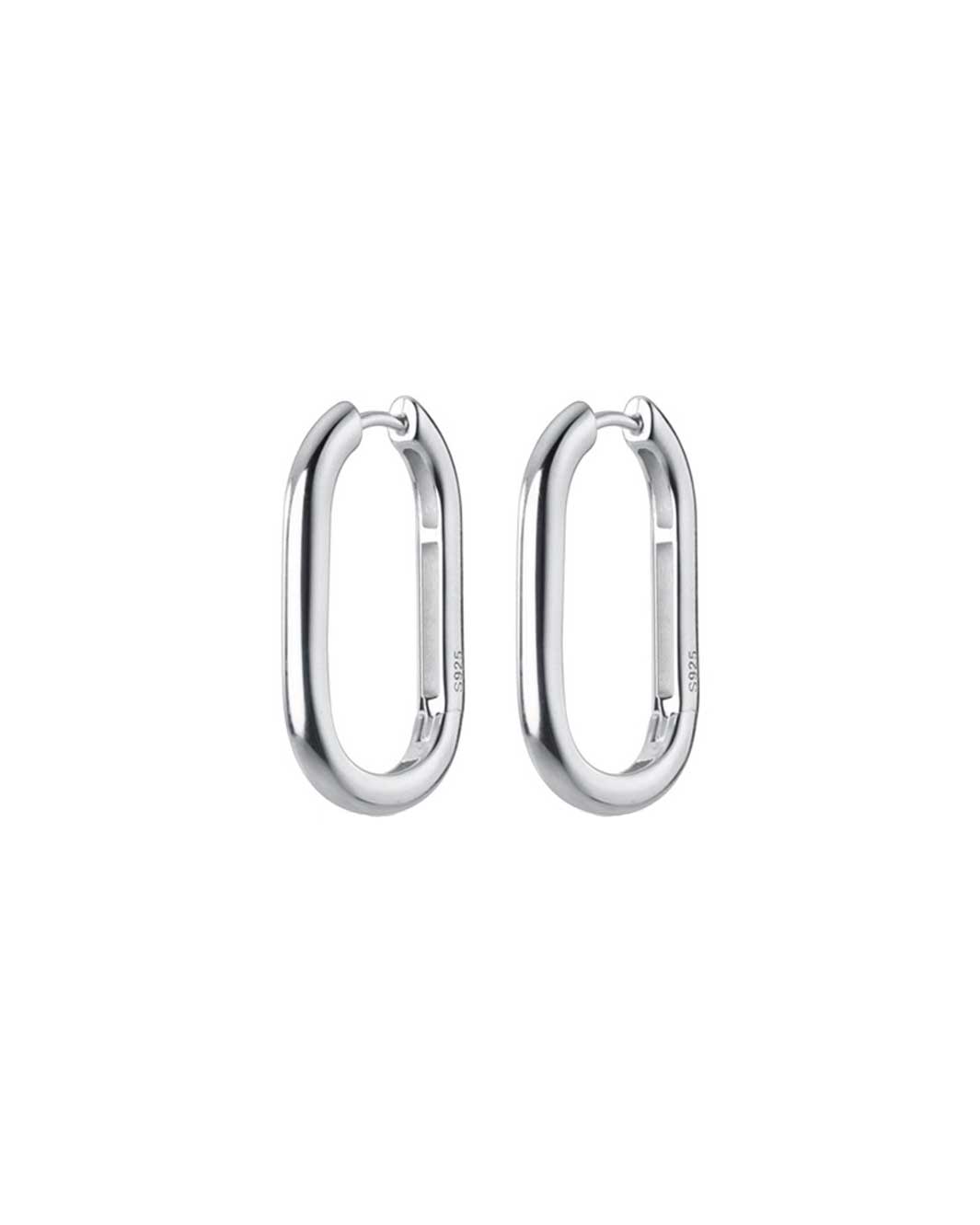 Oval Statement Hoop Earrings