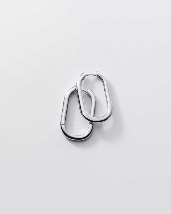 Oval Statement Hoop Earrings