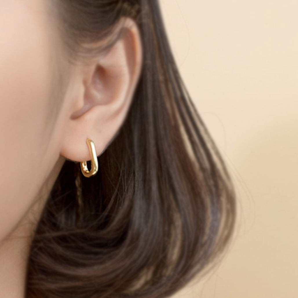 Oval Hoop Earrings
