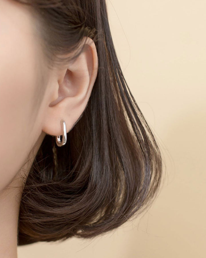 Oval Hoop Earrings