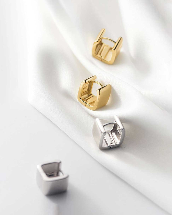 Cubic Huggie Earrings