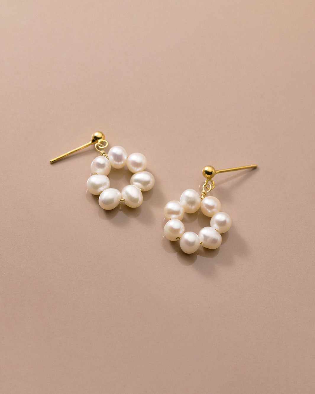 Pearl Flower Drop Earrings