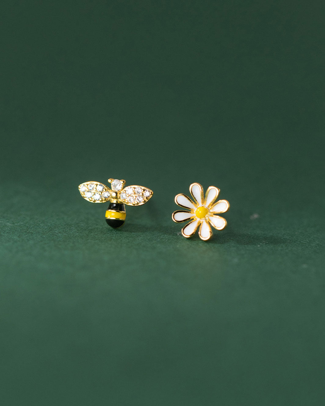 Daisy and Bee Mismatch Stud Earrings