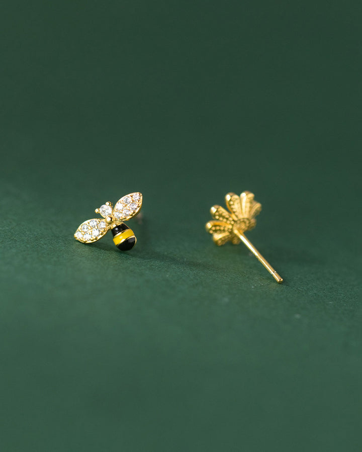 Daisy and Bee Mismatch Stud Earrings