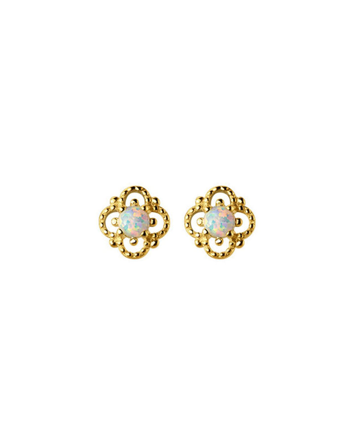 Dainty Opal Stud Earrings
