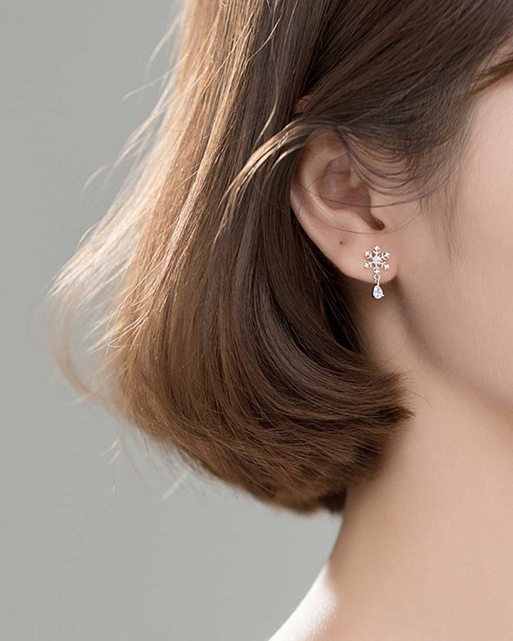 Snowflake Drop Earrings