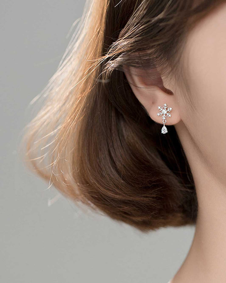 Snowflake Drop Earrings