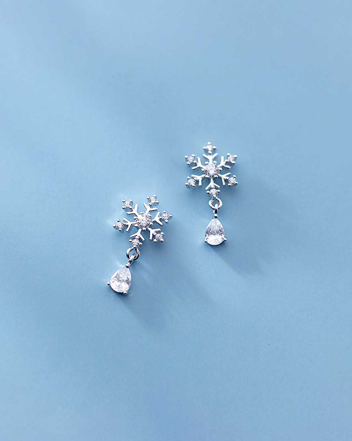 Snowflake Drop Earrings