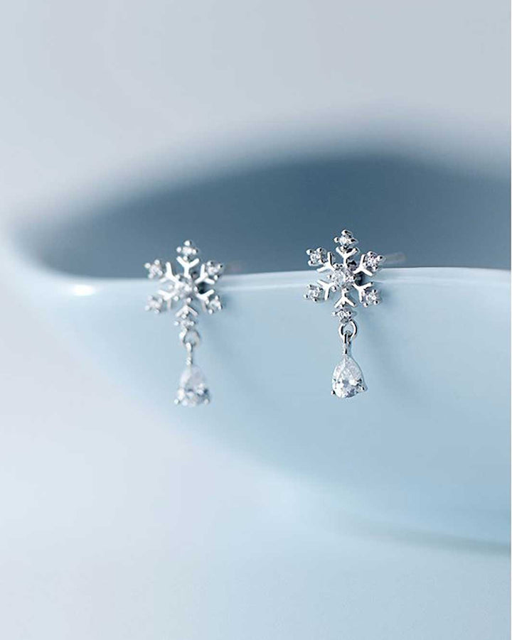 Snowflake Drop Earrings