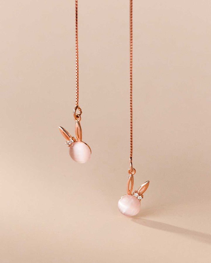 Opal Bunny Threader Earrings