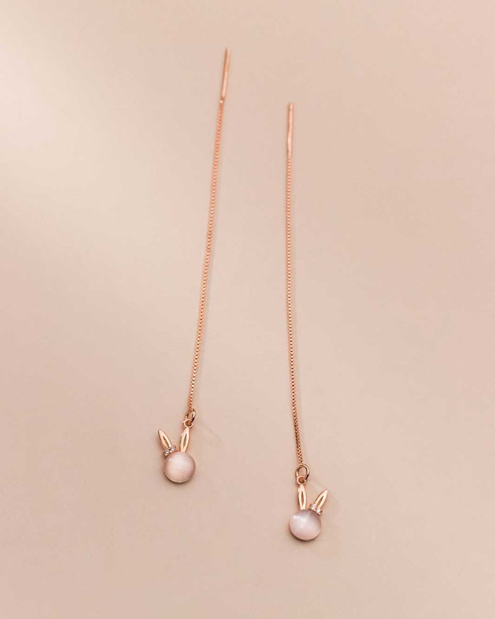 Opal Bunny Threader Earrings